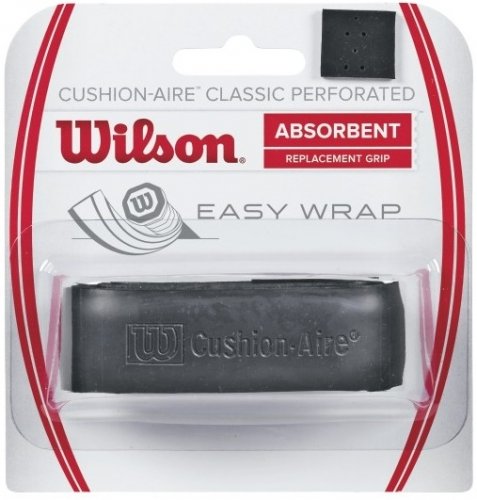 Wilson gripi CUSHION &ndash; AIRE CLASSIC PERFORATED GRIPS melns