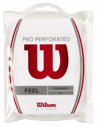 Wilson gripi PRO OVERGRIP PERFORATED 12gb, balts