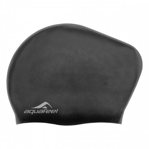 Aquafeel swim accessories Aquafeel silikona peldcepure gariem matiem, melna