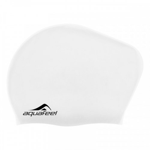 Aquafeel swim accessories Aquafeel silikona peldcepure gariem matiem, balta