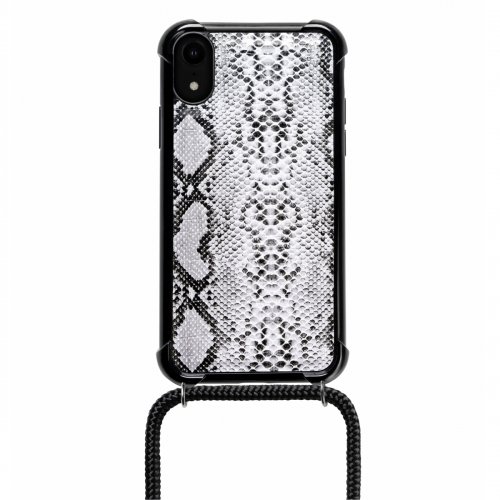 Lookabe necklace Snake Edition iPhone Xr silver black loo024