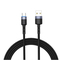 Tellur Data cable, USB to Type-C, LED, Nylon Braided, 1.2m black