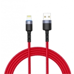 Tellur Data Cable USB to Lightning with LED Light 3A 1.2m Red
