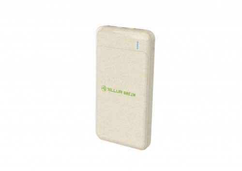 Tellur PD103 Green Power Bank 10000mAh, 2xQC3.0 + PD 18W cream