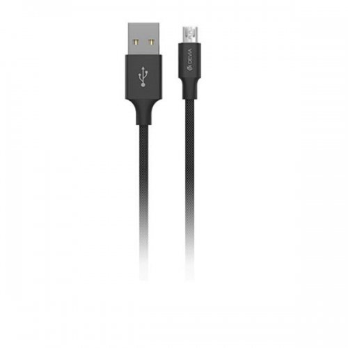 Devia Pheez Series Cable for Micro USB (5V 2.4A,25CM) black