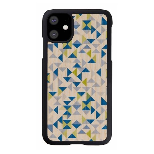 Apple MAN&amp;WOOD SmartPhone case iPhone 11 blue triangle black