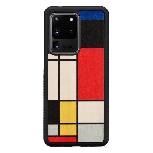 Man&amp;wood MAN&amp;WOOD case for Galaxy S20 Ultra mondrian wood black
