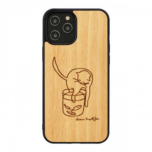 Man&amp;wood MAN&amp;WOOD case for iPhone 12/12 Pro cat with red fish