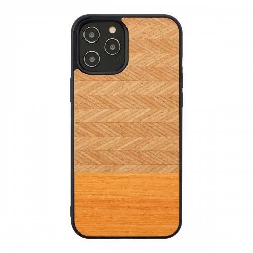 Man&amp;wood MAN&amp;WOOD case for iPhone 12 Pro Max herringbone arancia black