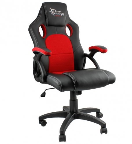 White shark KINGS THRONE Gaming Chair,  Black/Red Y-2706
