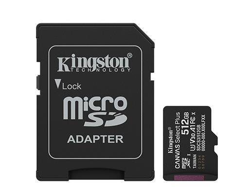 Kingston MEMORY MICRO SDXC 512GB UHS-I/W/ADAPTER SDCS3/512GB
