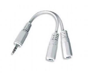 Gembird CABLE AUDIO SPLITTER 3.5MM/10CM WHITE CCA-415W