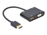 Gembird I/O ADAPTER HDMI TO HDMI/VGA/A-HDMIM-HDMIFVGAF-01