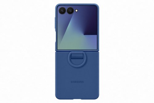 Samsung Galaxy Flip7 Silicone Case with Ring Blue