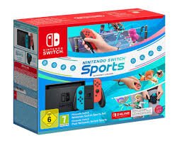 Nintendo Switch Console (Neon Red/Neon Blue) Switch Sports Set 12 Months NSO