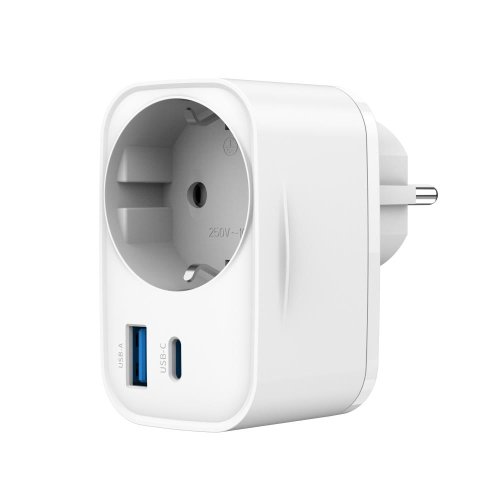 Gembird CHARGER USB UNIVERSAL 20W WHT/2P AC TA-ACPDQC20-01-W