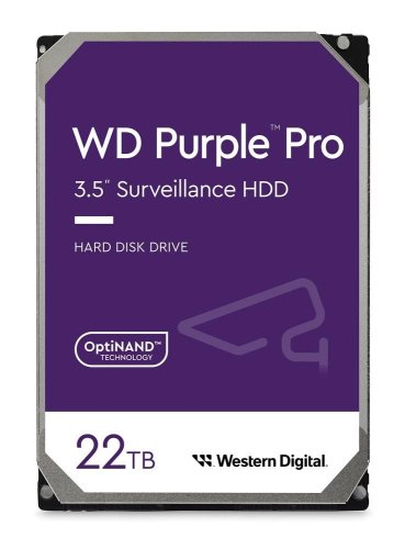 Western digital HDD SATA 22TB 6GB/S 512MB/PURPLE WD221PURP WDC