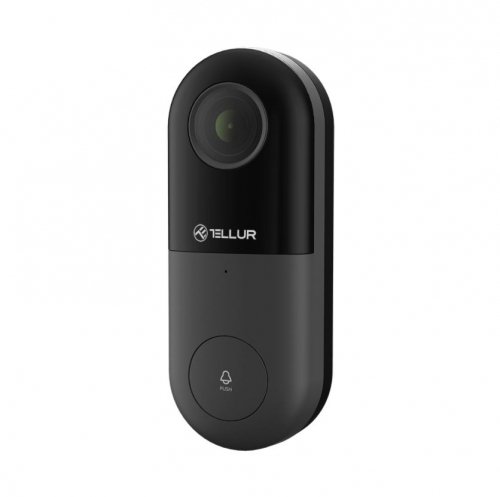 Tellur Smart WiFi Video DoorBell 1080P, PIR, Wired Black