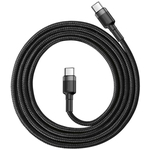 Baseus CABLE USB-C TO USB-C 1M/GRAY/BLACK CATKLF-GG1