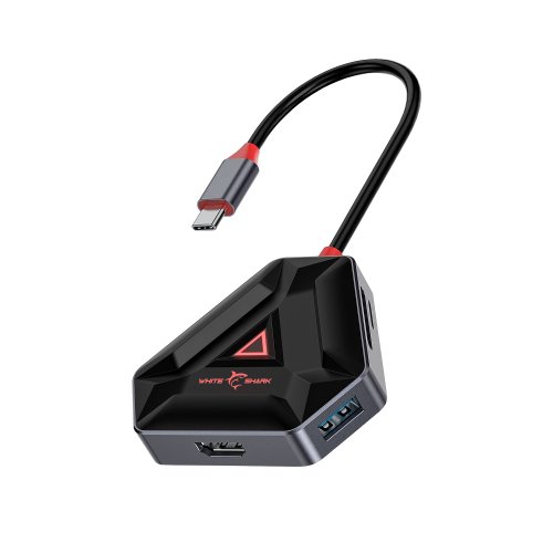 Sbox White Shark Hexagon 6 IN 1 Type-C HUB