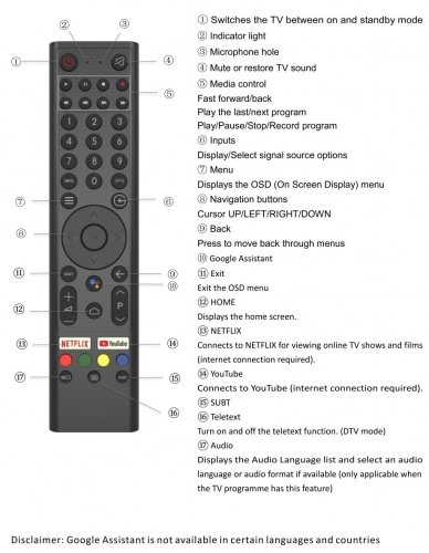 Distancinis RCU voice for eSTAR Android TVs