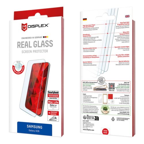 Samsung Galaxy A36 Real Screen Glass By Displex Transparent