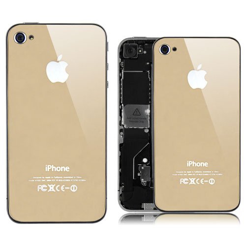 Housings / charging docks sockets / flex cables Apple Iphone 4G battery cover (high copy),gold