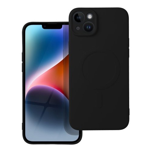 Apple Silicone Mag Cover case Iphone 14 Plus Black