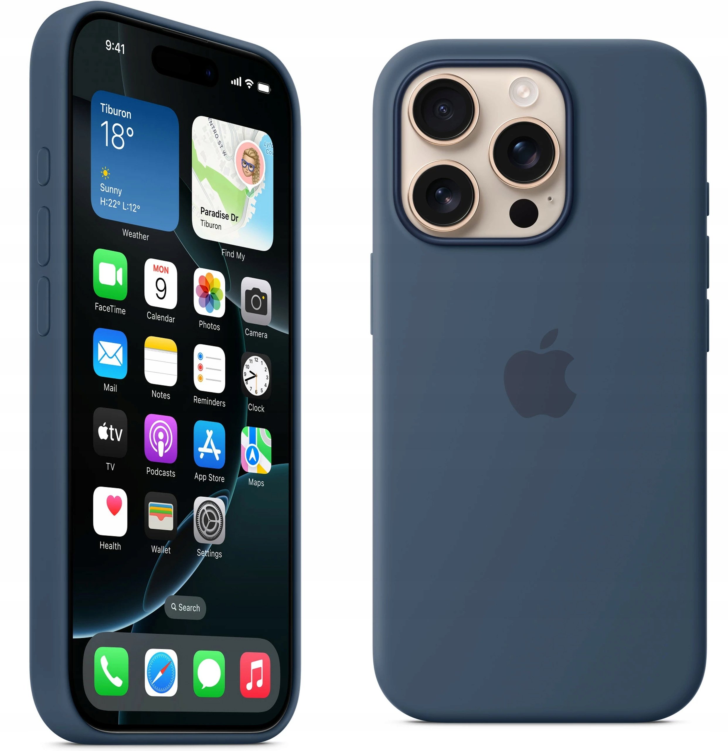 Apple iPhone 16 Pro Silicone Case with MagSafe Denim MYYK3ZM/A