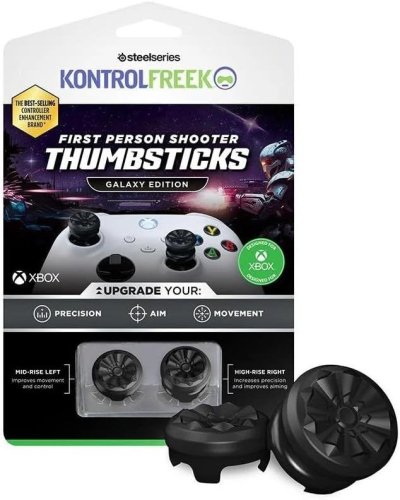 Kontrolfreek - FPS Freek Galaxy Black Thumbsticks | Xbox X, One | 1 High-Rise, 1 Mid-Rise