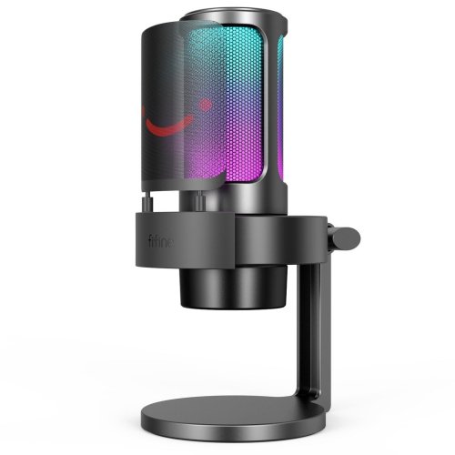 Fifine Ampligame A8 Wired Microphone with RGB Lighting | USB