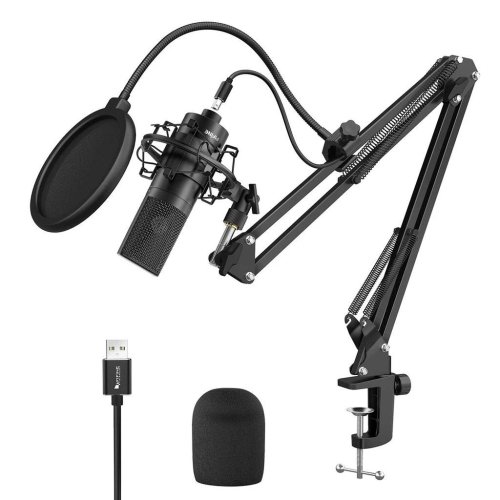 Fifine K780A BLACK CONDENSER MICROPHONE + STAND | USB