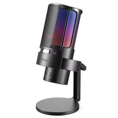 Fifine Ampligame A8Plus wired microphone with RGB lighting | USB
