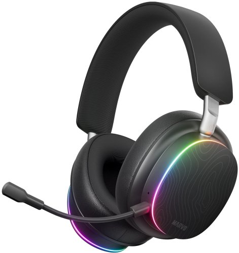 Marvo Pulz 90W HG9087W BK Wireless Gaming RGB Headset | USB, 2.4G, BT | Black