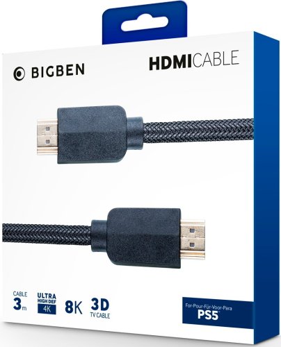 Nacon PS5 HDMI cable 2.1 4K ULTRA HD/8K - 3M | Black