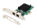 Digitus Gigabit Ethernet PCI Express Card, 2-port 32-bit, low profile bracket, Intel chipset DN-10132