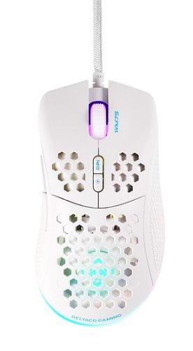 Deltaco GAMING WM75 Lightweight RGB wired gaming mouse | 6400 DPI | White