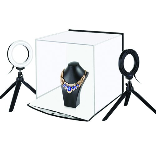 Puluz Photo box with a set of ring lamps, 30x30x30cm