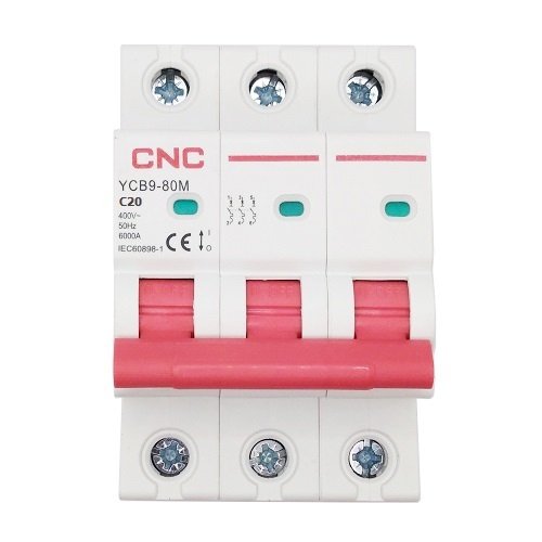 CNC Miniature Circuit Breaker, 3P, 20A, Class C, 6kA