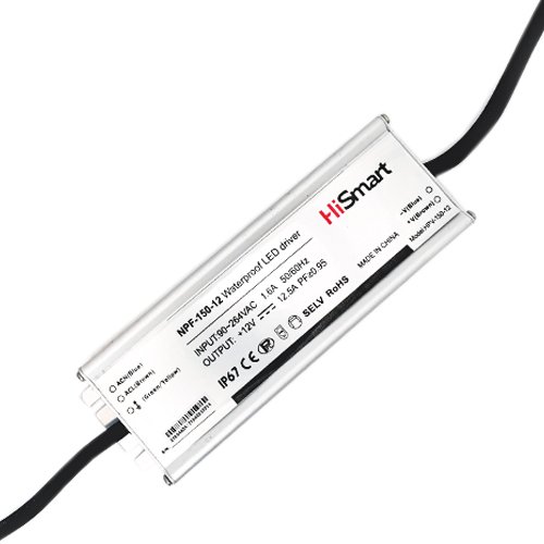 Hismart Power supply 12V, 12.5A, 150W, PFC, IP67
