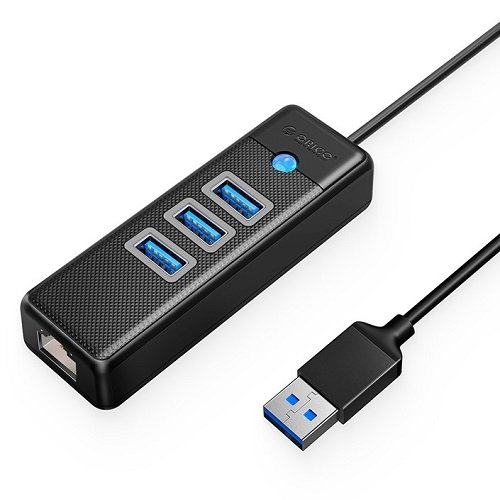Orico PW3UR-U3 3-Port USB Hub with RJ45 Port