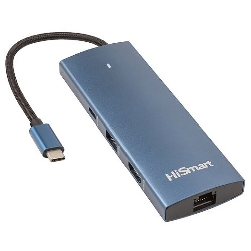 Extra digital Adapter USB Type-C to HDMI, LAN, 3x USB Type-A, 1x USB Type-C, PD100W, SD+TF