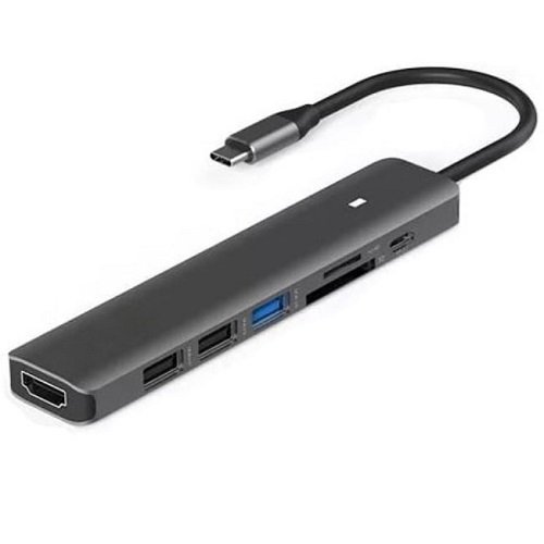 Extra digital Adapter USB Type-C - HDMI, 3x USB Type-A, SD, TF, USB Type-C PD100W