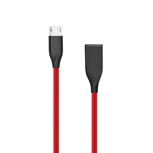 Extra digital Silicone cable USB - Micro USB (red, 1m)