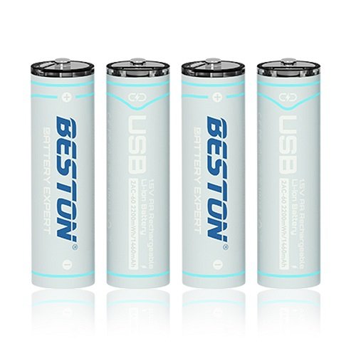 Beston(hk)industry company ltd. Rechargeable AA batteries with USB C, 1460mAh, Li-Ion, 4 pcs