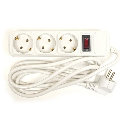Power plant, llc Extension cord 1.8m, 3 sockets, with switch