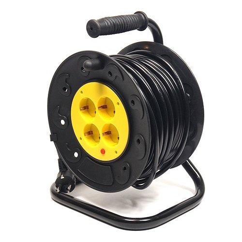 Power plant, llc Extension Cord with Reel 25m, 4 sockets, 3x2.5mm2