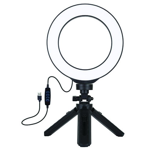 Puluz LED Ring Lamp 16cm With Pocket Tripod Mount 12-14.5cm, USB