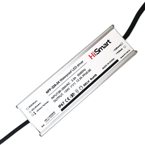 Hismart Power supply 24V, 13.3A, 320W, PFC, IP67