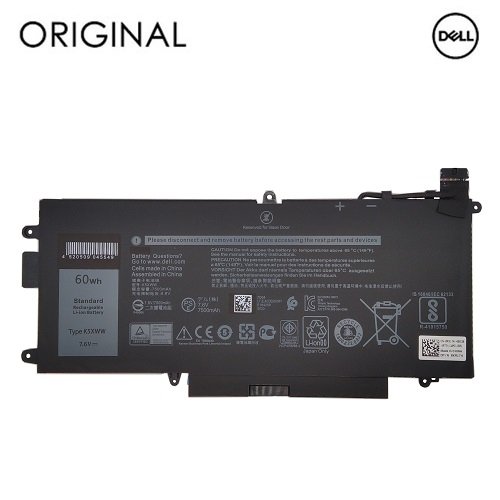 Extra digital Notebook Battery DELL K5XWW, 7500mAh, Original
